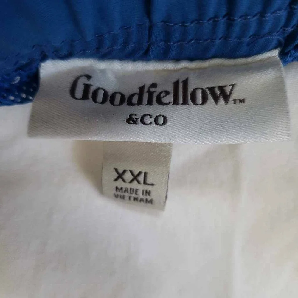 Goodfellow & Co. Mens Board Shorts Swim Trunks Blue Pocket Lace Up Waist XXL New